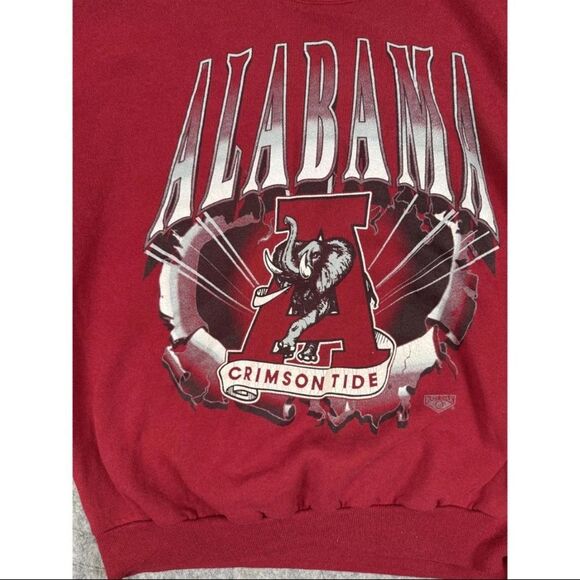 Red Oak Alabama Crimson Tide Sweatshirt Men Size XL Red Long Sleeve Fleece Lined - Picture 5 of 8